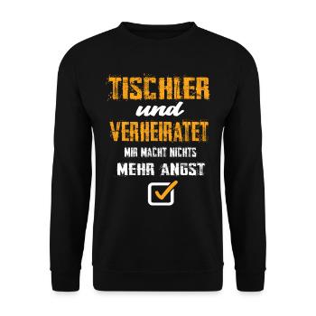 Tischler - Unisex Pullover - Schwarz - Vorne - Alina (178cm) & Michal (187cm)