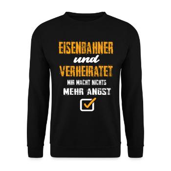 Eisenbahner - Unisex Pullover - Schwarz - Vorne - Alina (178cm) & Michal (187cm)