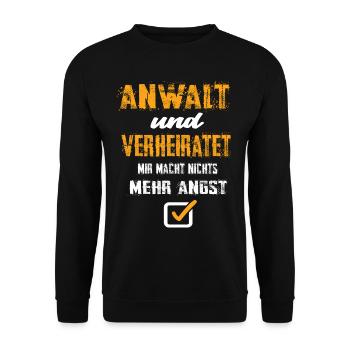 Anwalt - Unisex Pullover - Schwarz - Vorne - Alina (178cm) & Michal (187cm)