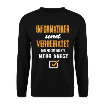 Informatiker - Unisex Pullover - Schwarz - Vorne - Alina (178cm) & Michal (187cm)