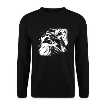Golf Golfer - Unisex Pullover - Schwarz - Vorne - Alina (178cm) & Michal (187cm)