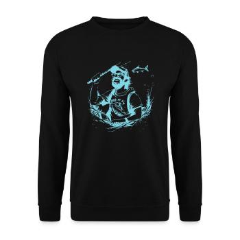 Pêche à la ligne - Sweat-shirt Unisexe - noir - Devant - Alina (178cm) & Michal (187cm)