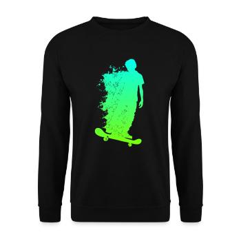 Skating skateboarders - Unisex Sweatshirt - black - Front - Alina (178cm) & Michal (187cm)