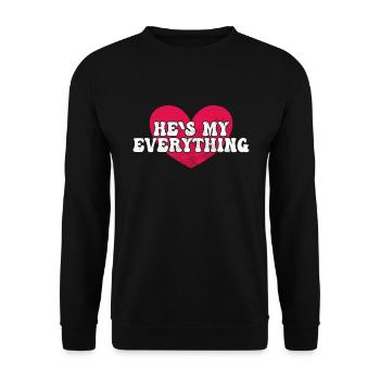 Freund Freundin Paar Spruch - Unisex Pullover - Schwarz - Vorne - Alina (178cm) & Michal (187cm)