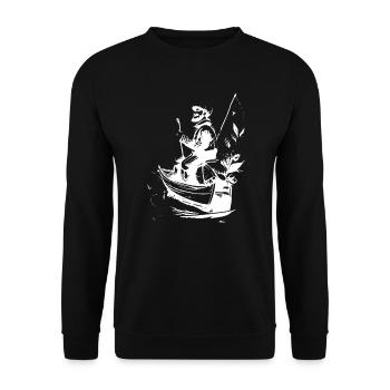 Pêche à la ligne - Sweat-shirt Unisexe - noir - Devant - Alina (178cm) & Michal (187cm)