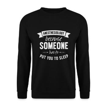 Anesthesia Anesthesiologist Nurse Anesthesiology - Unisex Sweatshirt - black - Front - Alina (178cm) & Michal (187cm)