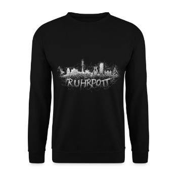 Ruhrpott Skyline - Unisex Pullover - Schwarz - Vorne - Alina (178cm) & Michal (187cm)