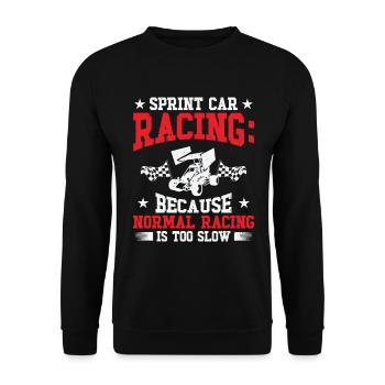 Sprint Car Dirt Track Racing - Unisex Pullover - Schwarz - Vorne - Alina (178cm) & Michal (187cm)