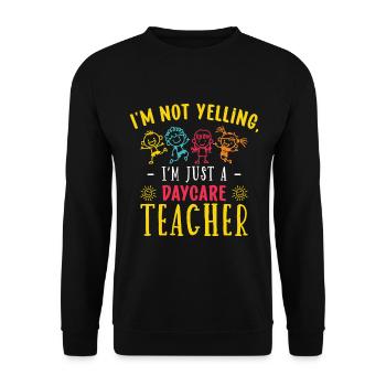 Enseignante éducatrice en éducation de la petite enfance - Sweat-shirt Unisexe - noir - Devant - Alina (178cm) & Michal (187cm)