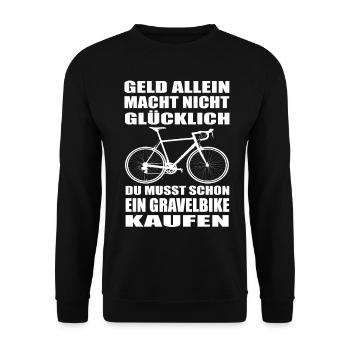 Gravelbike - Unisex Pullover - Schwarz - Vorne - Alina (178cm) & Michal (187cm)
