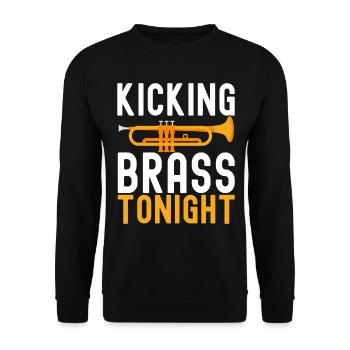 Trumpet Trumpet Player - Unisex Sweatshirt - black - Front - Alina (178cm) & Michal (187cm)