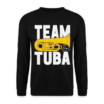 Tuba tuba player - Unisex Sweatshirt - black - Front - Alina (178cm) & Michal (187cm)
