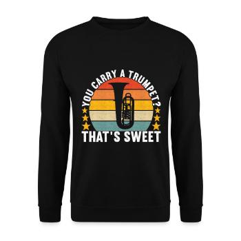 Tuba tuba player - Unisex Sweatshirt - black - Front - Alina (178cm) & Michal (187cm)