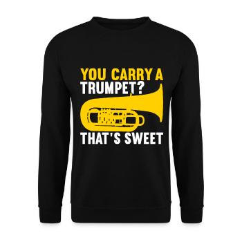 Tuba tuba player - Unisex Sweatshirt - black - Front - Alina (178cm) & Michal (187cm)