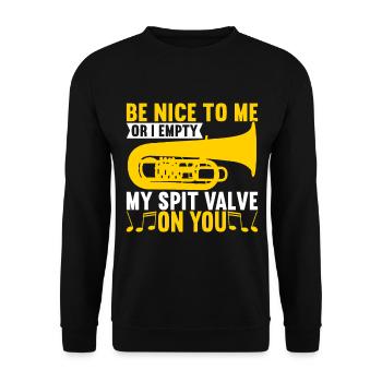 Tuba tuba player - Unisex Sweatshirt - black - Front - Alina (178cm) & Michal (187cm)