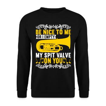 Tuba tuba player - Unisex Sweatshirt - black - Front - Alina (178cm) & Michal (187cm)