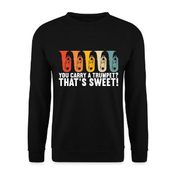 Tuba tuba player - Unisex Sweatshirt - black - Front - Alina (178cm) & Michal (187cm)