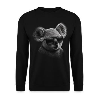 Koala Sonnebrille Tiermotiv Geschenk Bär Tier - Unisex Pullover - Schwarz - Vorne - Alina (178cm) & Michal (187cm)