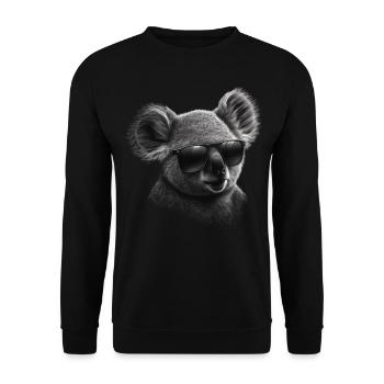 Koala Sonnebrille Tiermotiv Geschenk Bär Tier - Unisex Pullover - Schwarz - Vorne - Alina (178cm) & Michal (187cm)