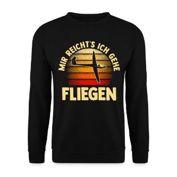 Segelflieger Fliegen Segelfliegen - Unisex Pullover - Schwarz - Vorne - Alina (178cm) & Michal (187cm)
