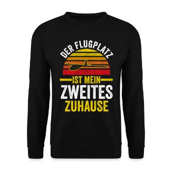 Segelflieger Fliegen Segelfliegen - Unisex Pullover - Schwarz - Vorne - Alina (178cm) & Michal (187cm)
