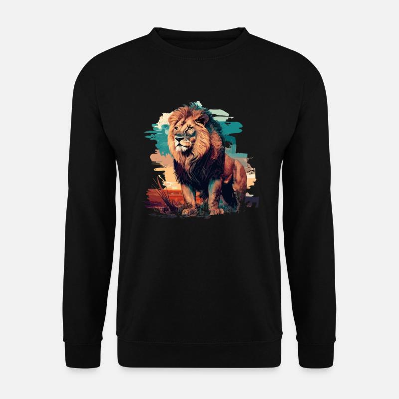 Löwe - Unisex Pullover - Schwarz