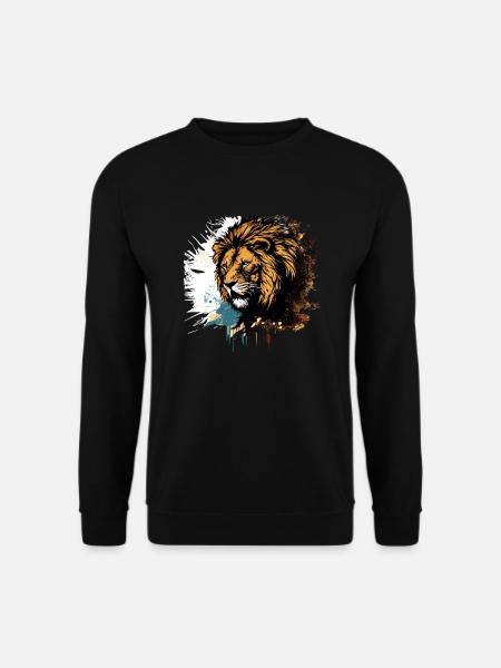 Löwe - Unisex Pullover - Schwarz