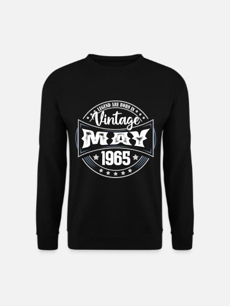 Mai 1965. Geburtstagsgeschenk Mai 1965. Mai - Unisex Pullover - Schwarz