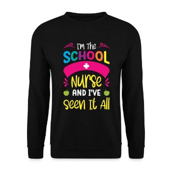 School Nurse Medical Nursing Nurse Appreciation - Unisex Sweatshirt - black - Front - Alina (178cm) & Michal (187cm)