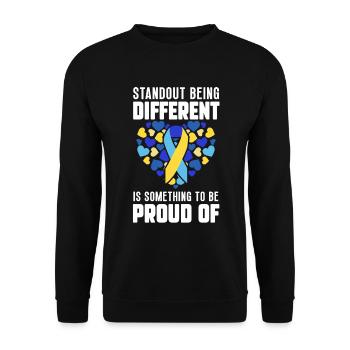 Journée mondiale du syndrome de Down : des énigmes pour - Sweat-shirt Unisexe - noir - Devant - Alina (178cm) & Michal (187cm)