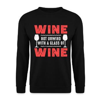 Weintrinken Weinverkostung Weinliebhaber - Unisex Pullover - Schwarz - Vorne - Alina (178cm) & Michal (187cm)