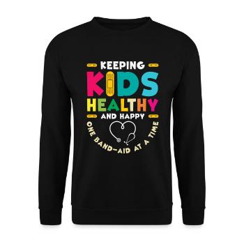 School Nurse Medical Nursing Nurse Appreciation - Unisex Sweatshirt - black - Front - Alina (178cm) & Michal (187cm)