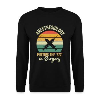 Anesthesia Anesthesiologist Nurse Anesthesiology - Unisex Sweatshirt - black - Front - Alina (178cm) & Michal (187cm)