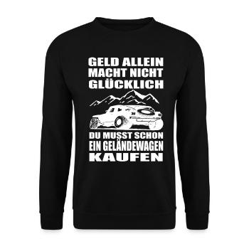 Geländewagen - Unisex Pullover - Schwarz - Vorne - Alina (178cm) & Michal (187cm)