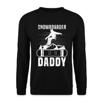 Snowboarder Dad Snowboarding Snowboarder Daddy - Unisex Pullover - Schwarz - Vorne - Alina (178cm) & Michal (187cm)