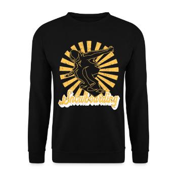 Snowboarding Winter Sports Snowboarder - Unisex Pullover - Schwarz - Vorne - Alina (178cm) & Michal (187cm)