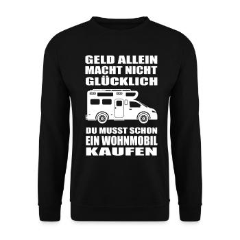 Wohnmobil - Unisex Pullover - Schwarz - Vorne - Alina (178cm) & Michal (187cm)