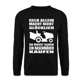 Rasenmäher - Unisex Pullover - Schwarz - Vorne - Alina (178cm) & Michal (187cm)