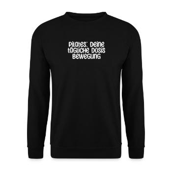 Pilates - Pilates: Deine tägliche Dosis Bewegung - Unisex Pullover - Schwarz - Vorne - Alina (178cm) & Michal (187cm)