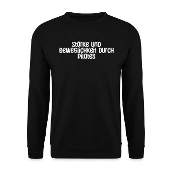 Pilates - Stärke und Beweglichkeit durch Pilates - Unisex Pullover - Schwarz - Vorne - Alina (178cm) & Michal (187cm)