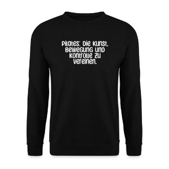 Pilates - Pilates: Die Kunst, Bewegung und - Unisex Pullover - Schwarz - Vorne - Alina (178cm) & Michal (187cm)