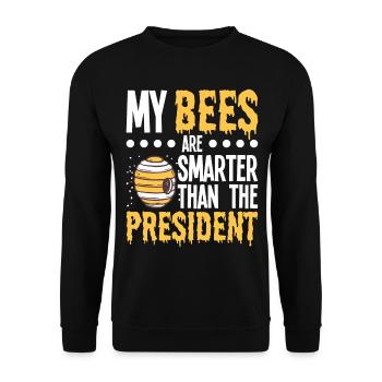 Beekeepers Bees Honey bees Beekeeping - Unisex Sweatshirt - black - Front - Alina (178cm) & Michal (187cm)