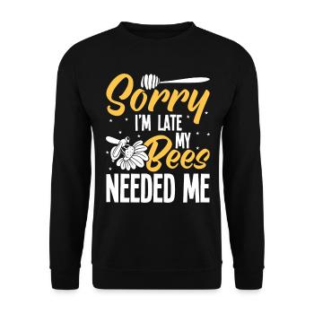 Beekeepers Bees Honey bees Beekeeping - Unisex Sweatshirt - black - Front - Alina (178cm) & Michal (187cm)