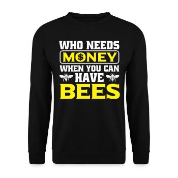 Beekeepers Bees Honey bees Beekeeping - Unisex Sweatshirt - black - Front - Alina (178cm) & Michal (187cm)
