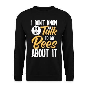 Beekeepers Bees Honey bees Beekeeping - Unisex Sweatshirt - black - Front - Alina (178cm) & Michal (187cm)