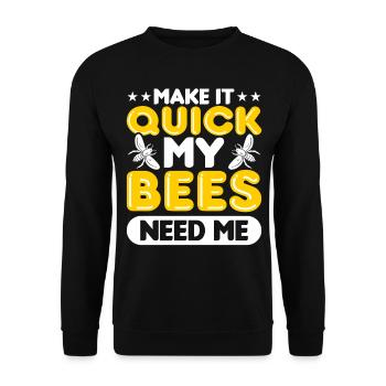 Beekeepers Bees Honey bees Beekeeping - Unisex Sweatshirt - black - Front - Alina (178cm) & Michal (187cm)