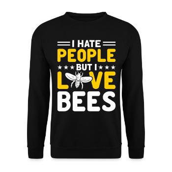 Beekeepers Bees Honey bees Beekeeping - Unisex Sweatshirt - black - Front - Alina (178cm) & Michal (187cm)