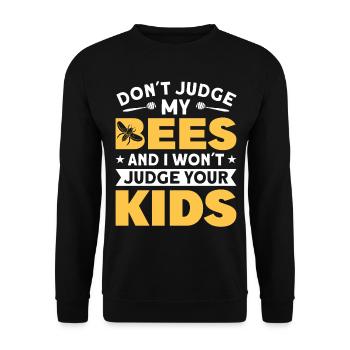 Beekeepers Bees Honey bees Beekeeping - Unisex Sweatshirt - black - Front - Alina (178cm) & Michal (187cm)