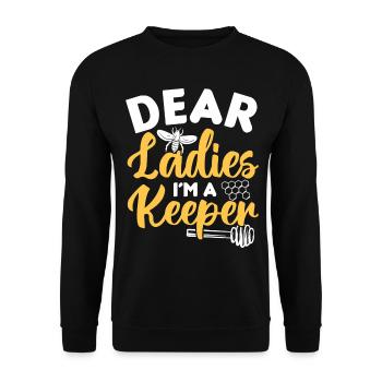 Beekeepers Bees Honey bees Beekeeping - Unisex Sweatshirt - black - Front - Alina (178cm) & Michal (187cm)