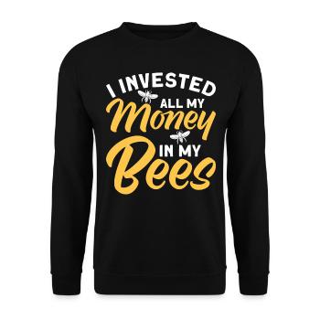 Beekeepers Bees Honey bees Beekeeping - Unisex Sweatshirt - black - Front - Alina (178cm) & Michal (187cm)